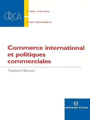 cover image of Commerce international et politiques commerciales